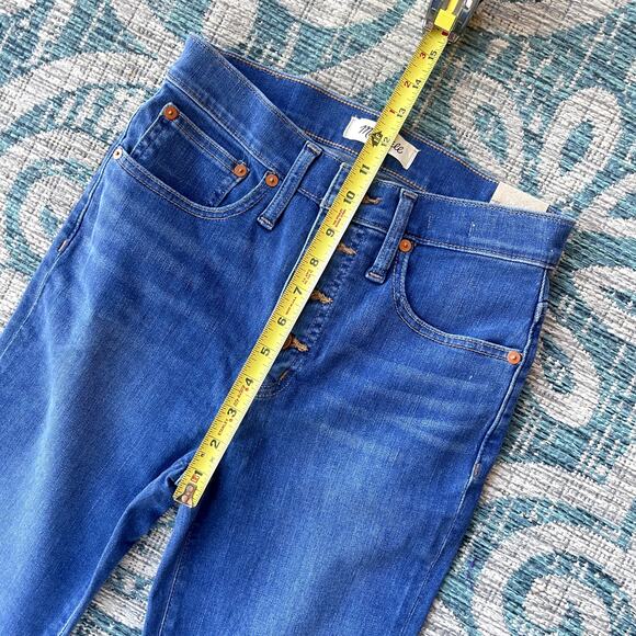 Madewell Women's Cali Demi-Boot Cropped Jeans High Rise Raw Hem - Size 25 - Picture 6 of 7